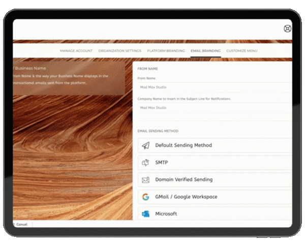 Korusaas email campaign